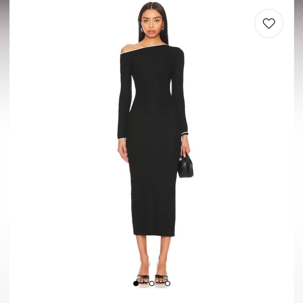 🖤✨SNDYS Revolve Dani One Shoulder Midi Dress Black &‎ White XL✨🖤